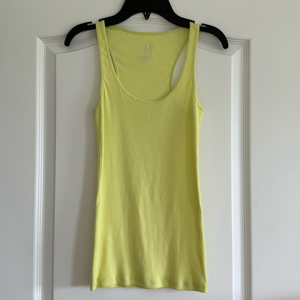 Small Armani Exchange neon yellow tank top